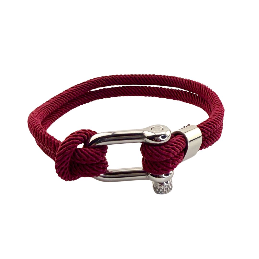 Pulsera de cuerda TEDDY granate