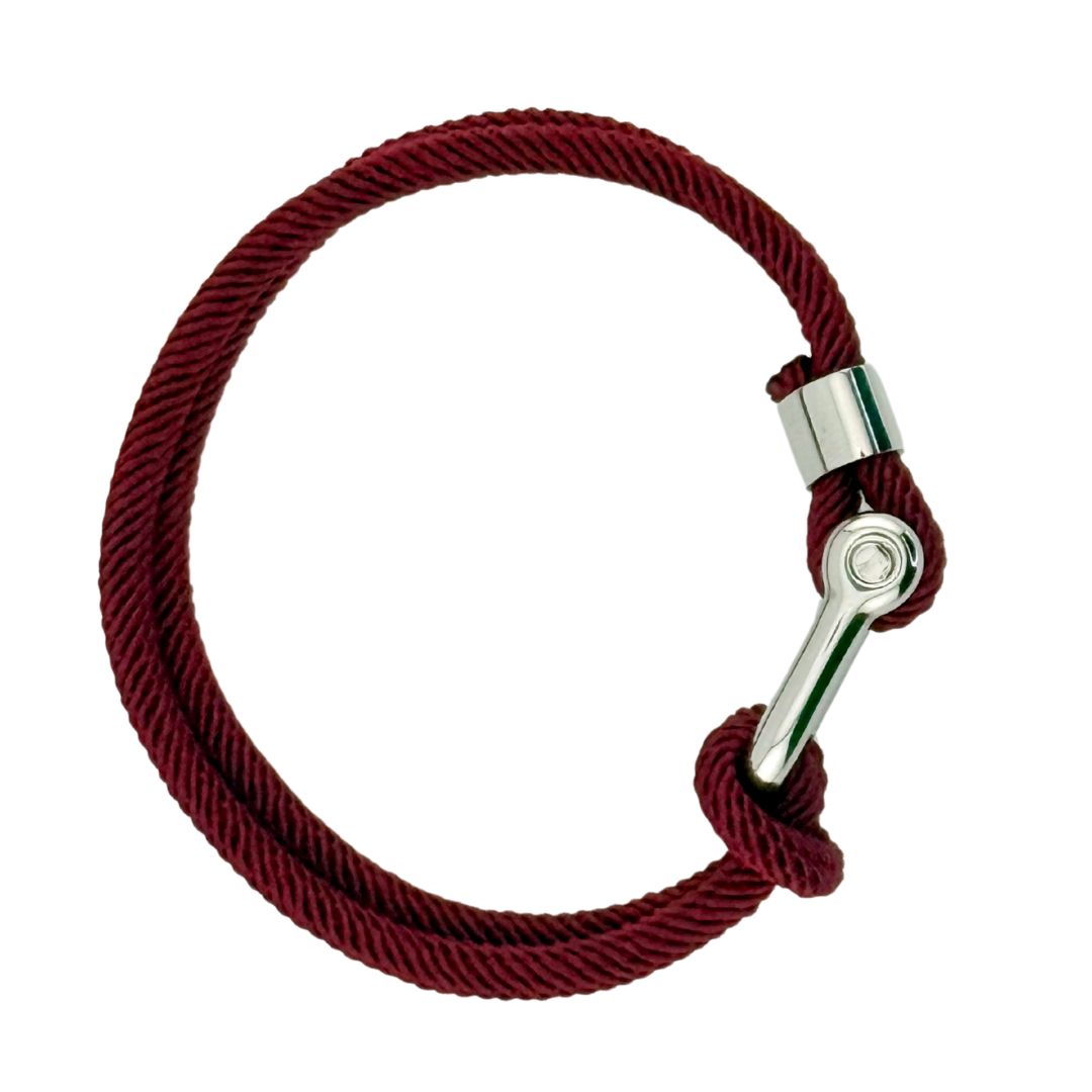 Pulsera de cuerda TEDDY granate
