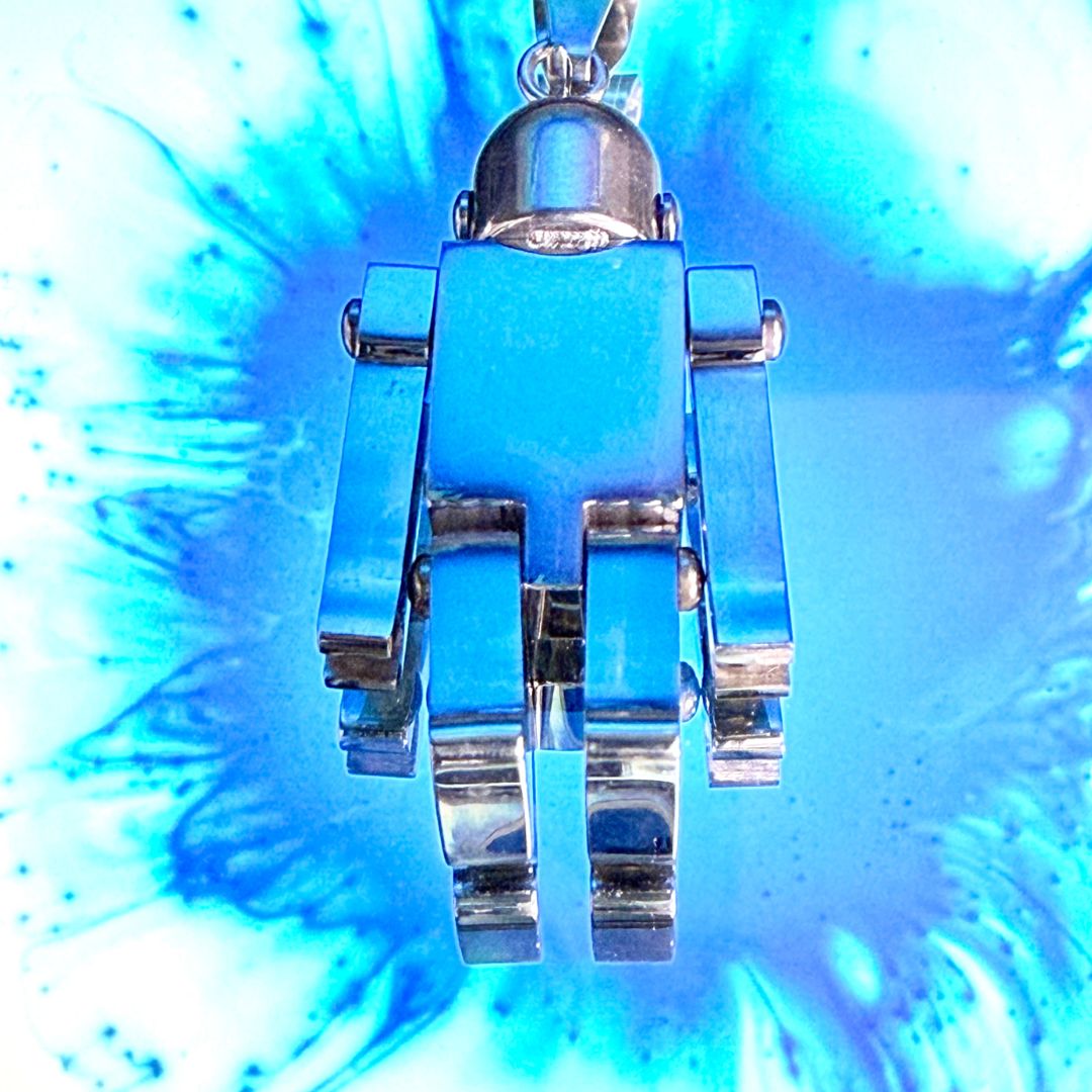 Colgante robot GENEK de plata