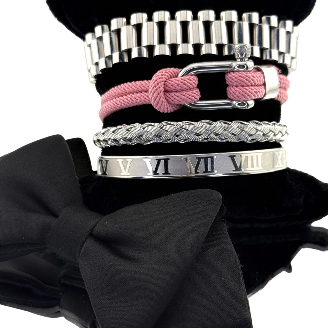 Conjunto pulseras COUP DE MANCHETTE de plata