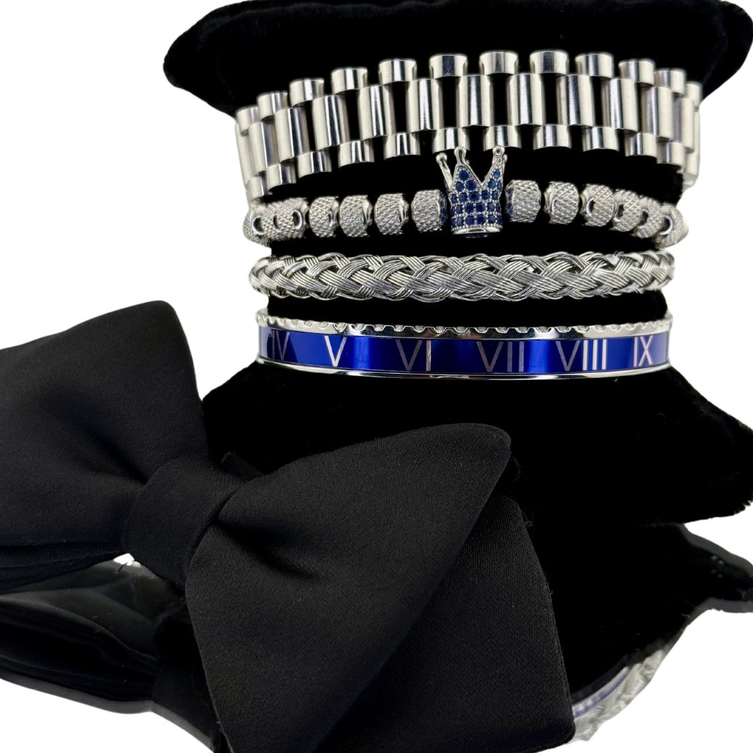 Conjunto de pulseras COUP DE MANCHETTE azul marino