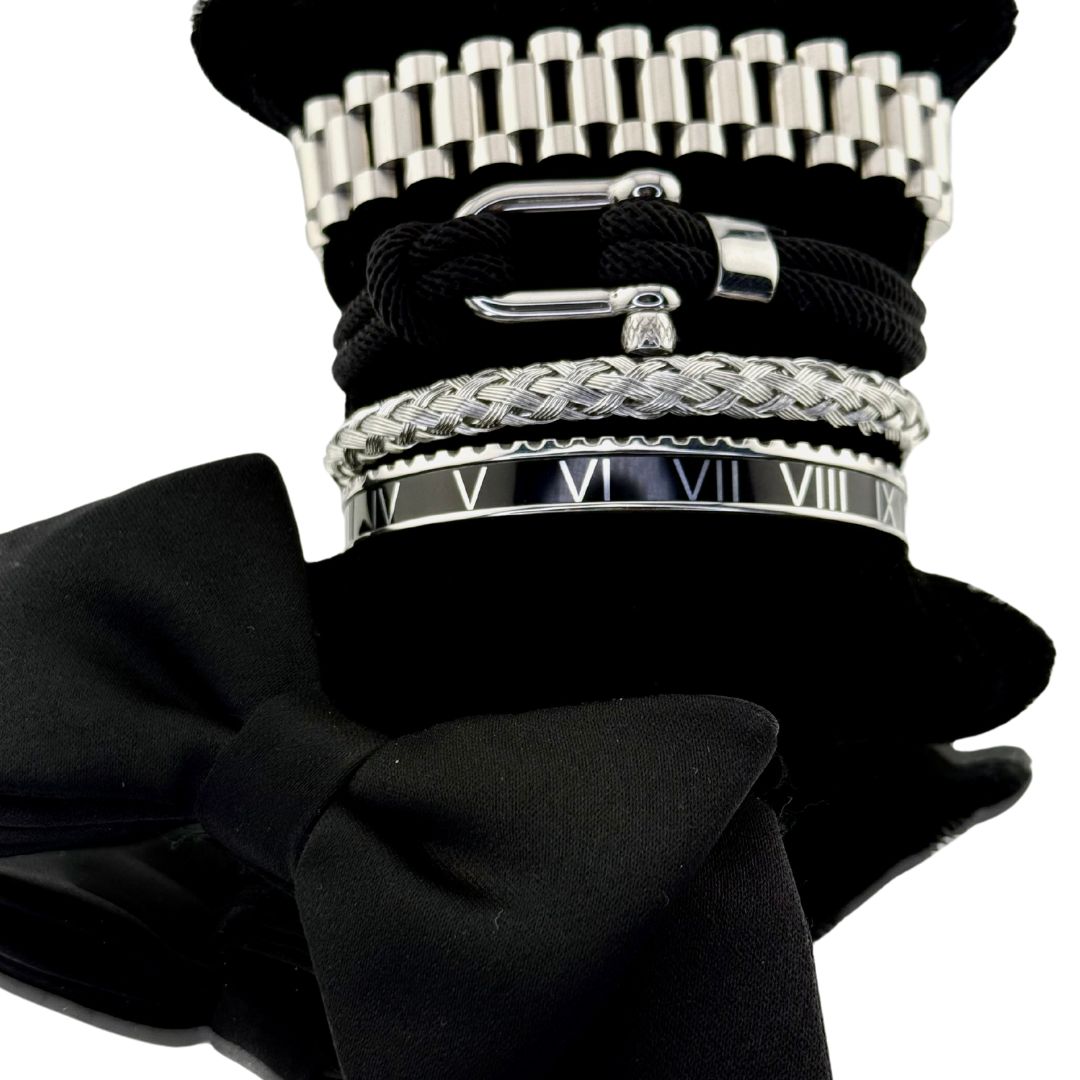 Conjunto de pulseras COUP DE MANCHETTE negro