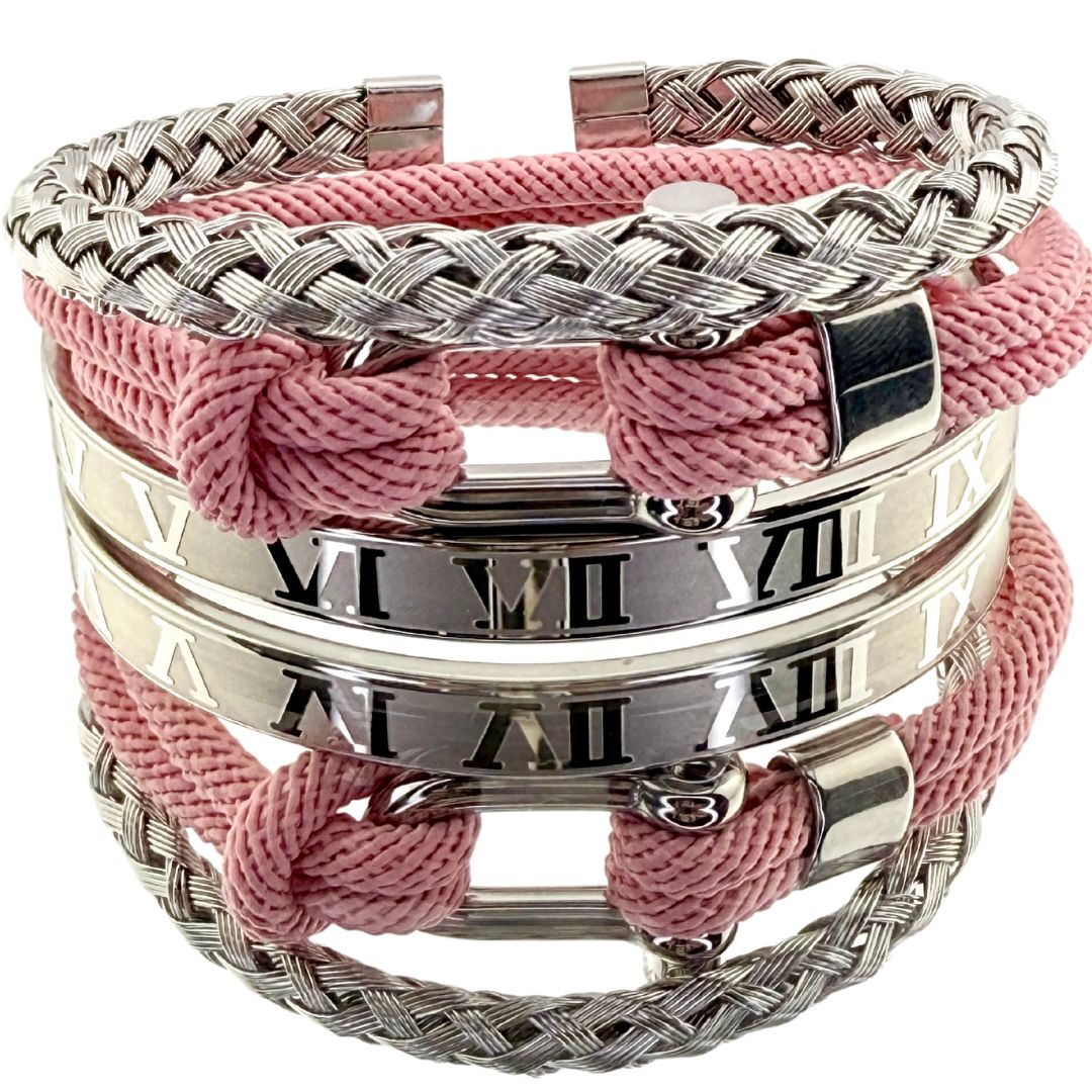 Conjunto pulseras LES ENCHAINES plata