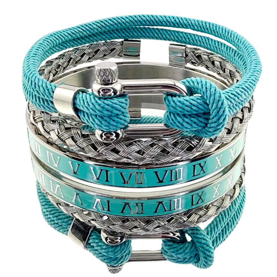 Conjunto pulseras turquesas LES ENCHAINES